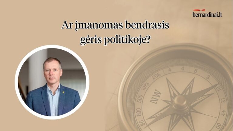 Bendras gėris politikoje – realu?