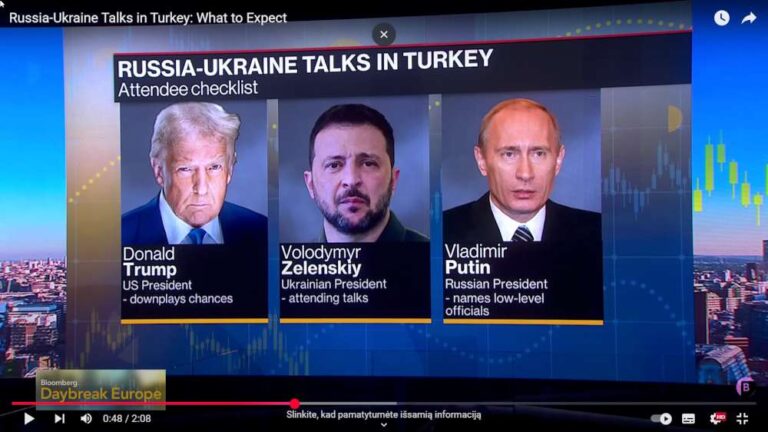 Derybos be Putino: ko tikėtis iš Rusijos ir Ukrainos derybų Turkijoje